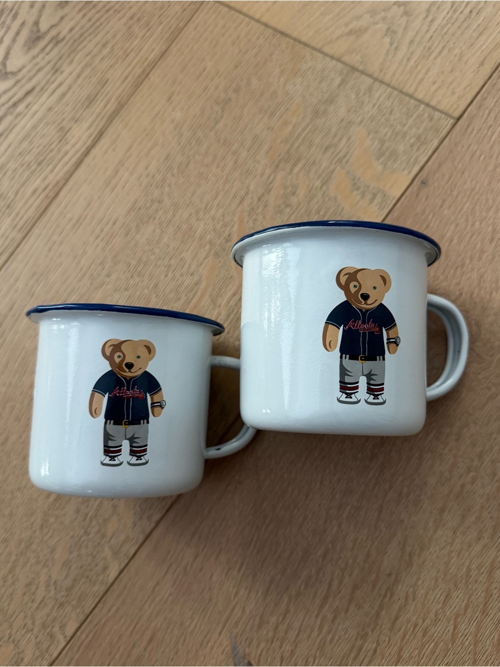 Atlanta Braves Oris Bear Mug Coffee Cups Pack of 2